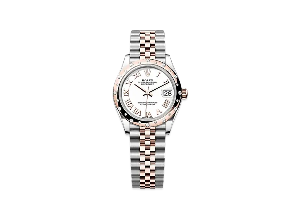 ROLEX Datejust 31mm Oystersteel & Everose Gold Diamond 278341RBR "White"