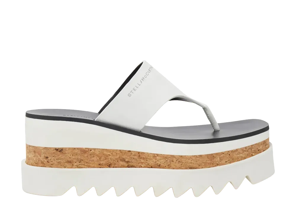 STELLA McCARTNEY Women's Sneak-Elyse Platform Thong Sandals "White"