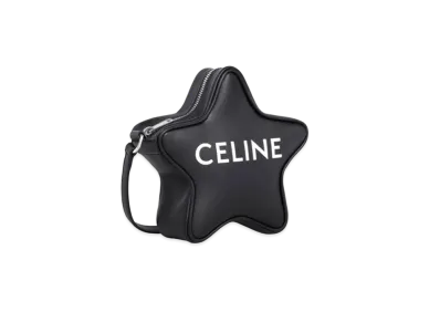 CELINE Small Etoile In Smooth Calfskin With Celine Print "Black"
