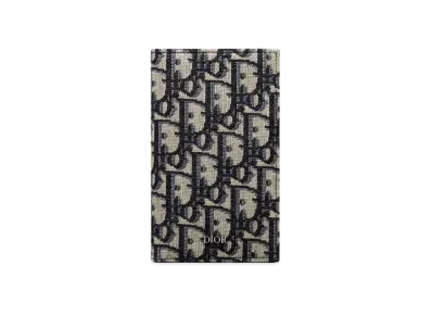 Dior Two-Folded Long Card Holder Dior Oblique Jacquard "Beige"
