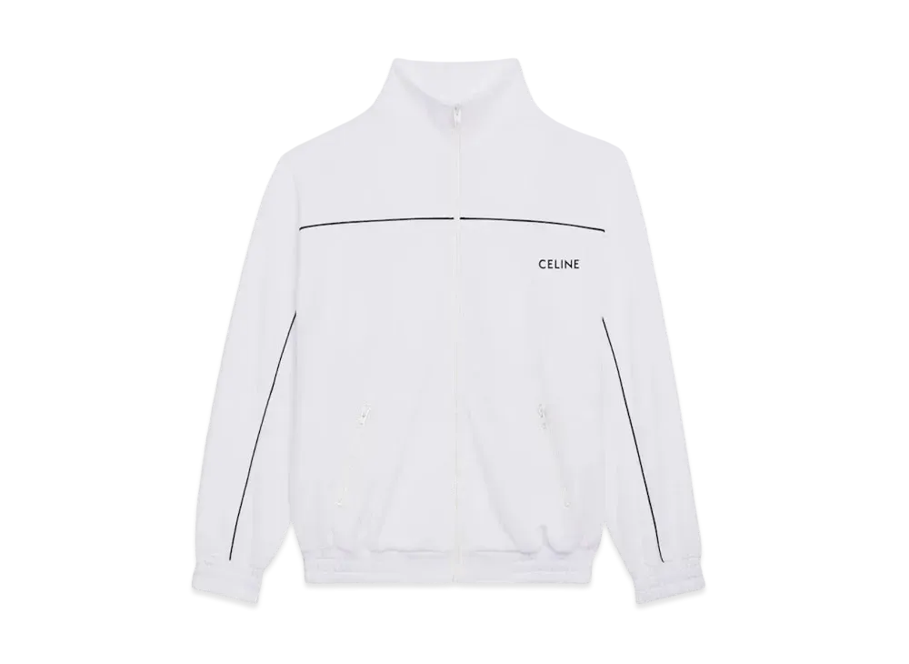 CELINE Reversible Loose Celine Sweatshirt In Jersey "White"