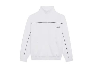 CELINE Reversible Loose Celine Sweatshirt In Jersey "White"