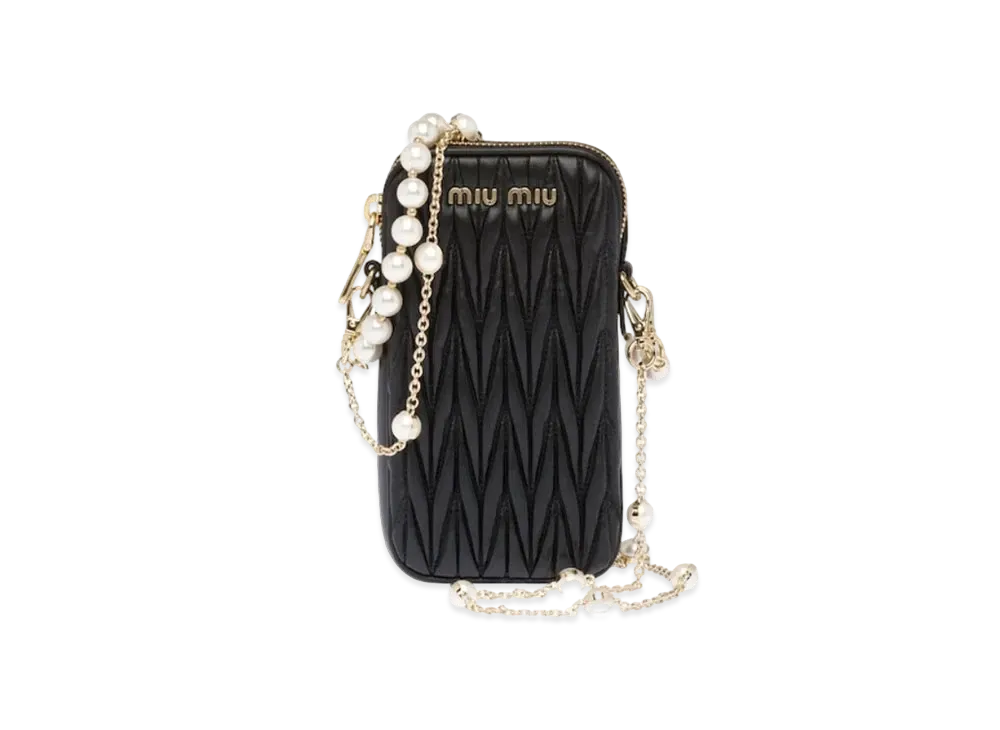 MIU MIU Matelasse Nappa Leather Mini-Bag "Black"