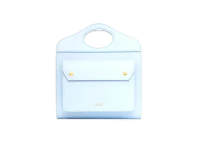 Burberry Mini Leather Pocket Bag "Pale Blue"