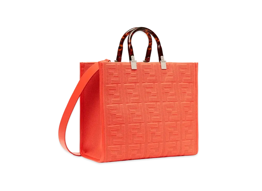 FENDI Sunshine Medium Ff Fabric Shopper "Red"