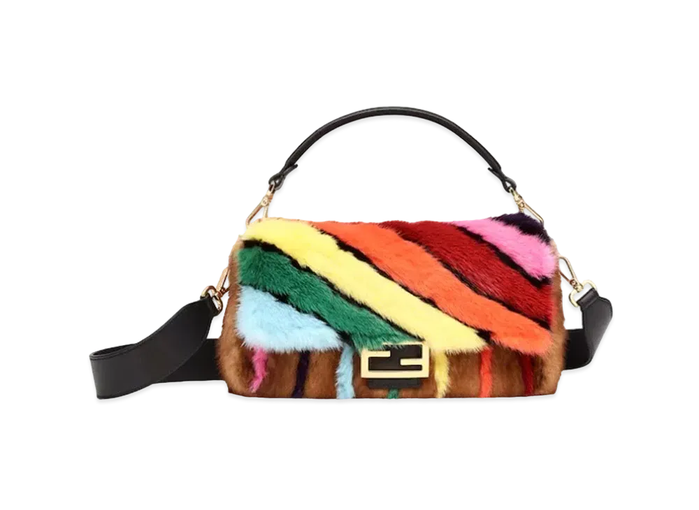 FENDI Baguette Mink Bag Inlay "Multicolor"