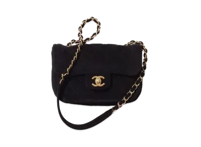 CHANEL Mini Flap Bag Suede Carfskin "Black"