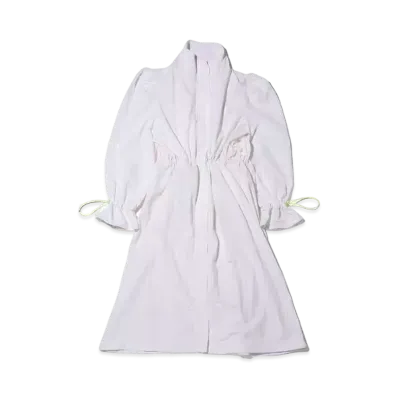 atmos pink Puff-Sleeve Neon Zip Coat "White"