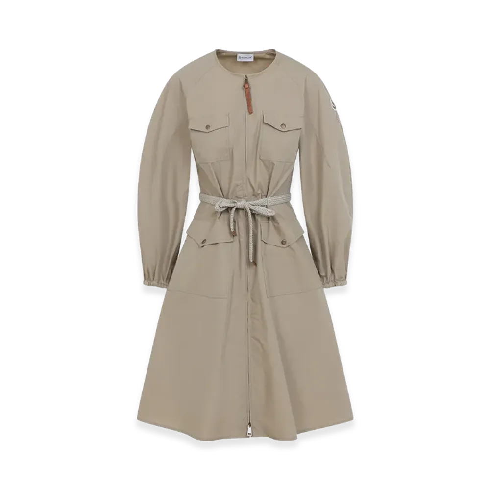 MONCLER Women's Cotton Mini Dress "Beige"