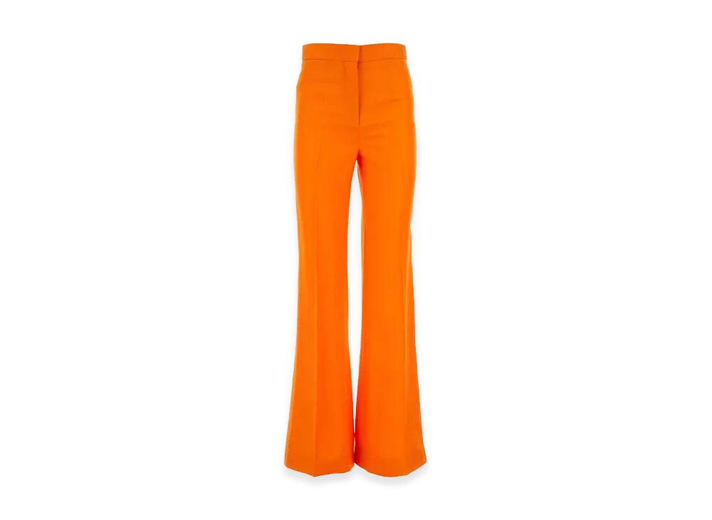 STELLA McCARTNEY Women's Fluo Viscose Wide-Leg Pant "Orange"