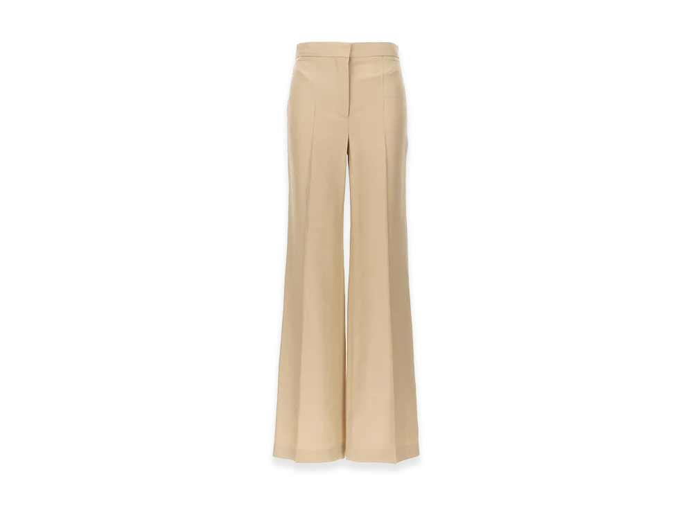 STELLA McCARTNEY Women's Pants Zip And Hooks Wide Model "Beige"