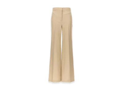 STELLA McCARTNEY Women's Pants Zip And Hooks Wide Model "Beige"