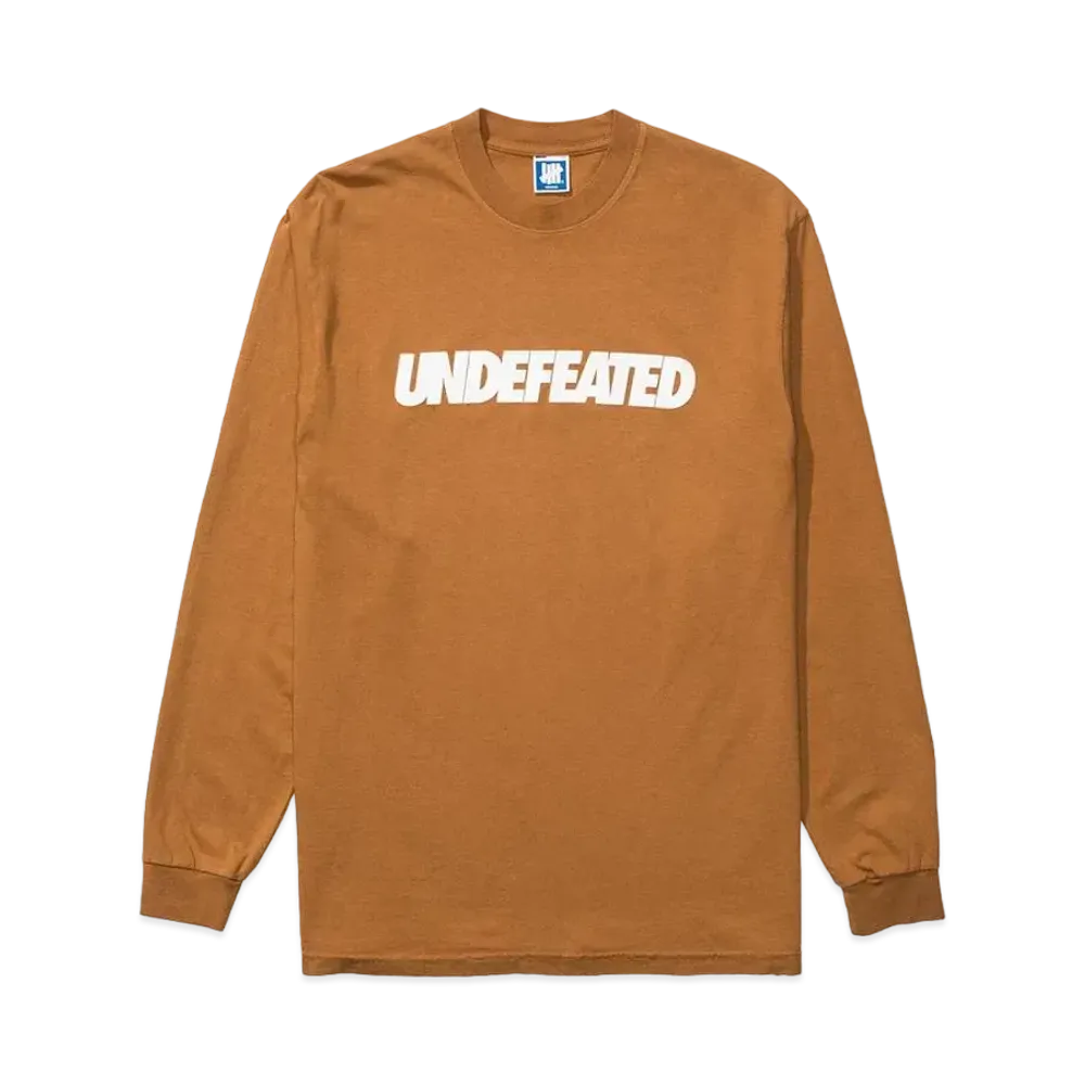 UNDEFEATED LOGO L/S TEE - 80283 "Brown"