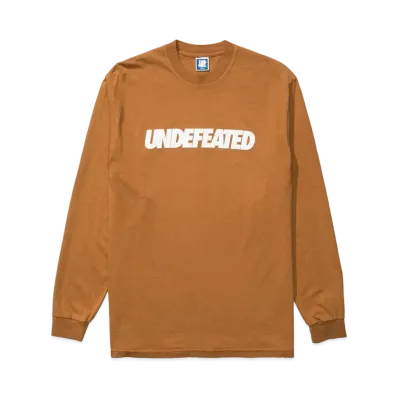 UNDEFEATED LOGO L/S TEE - 80283 "Brown"