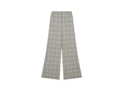 STELLA McCARTNEY High-Rise Wide-Leg Wool Pants "Gray/Blue"