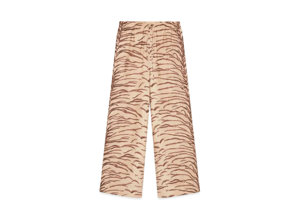 STELLA McCARTNEY Tiger Print High-Rise Wide-Leg Pants "Natural"