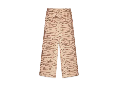 STELLA McCARTNEY Tiger Print High-Rise Wide-Leg Pants "Natural"