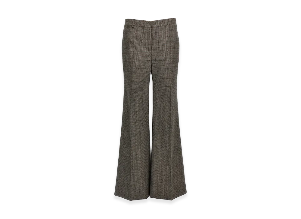 STELLA McCARTNEY Women's Embroidered Wool Palazzo Pant "Gray"