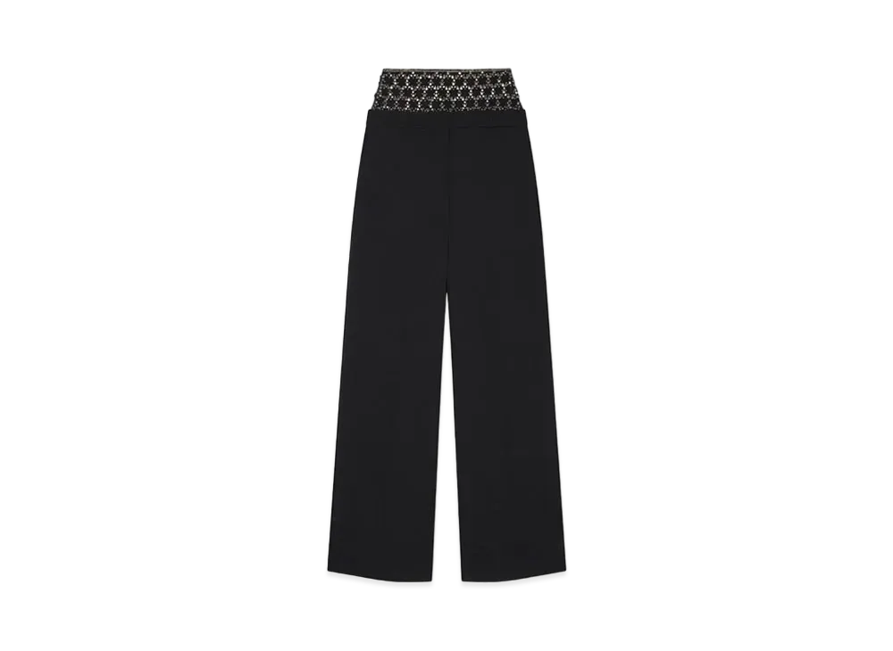 STELLA McCARTNEY Crystal Cage Low-Rise Pants "Pitch Black"