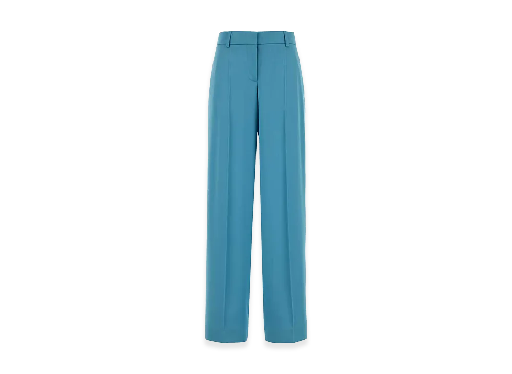 STELLA McCARTNEY Women's Light- Satin Wide-Leg Pant "Lightblue/Blue"