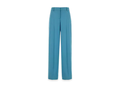 STELLA McCARTNEY Women's Light- Satin Wide-Leg Pant "Lightblue/Blue"