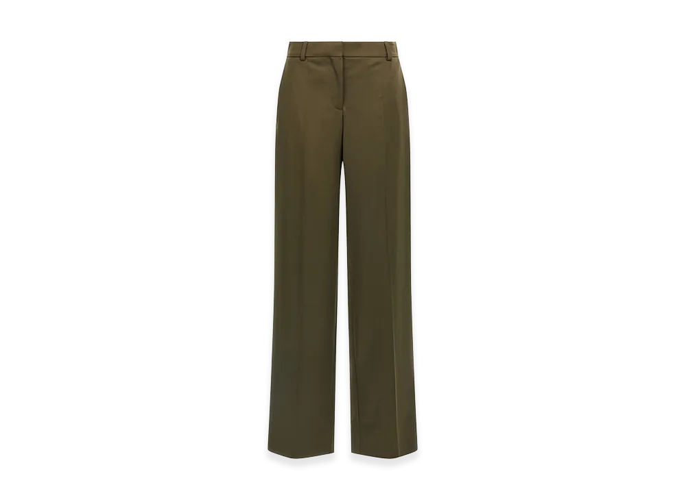STELLA McCARTNEY Women's Bottle Wool Wide-Leg Pant "Green"