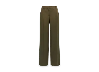 STELLA McCARTNEY Women's Bottle Wool Wide-Leg Pant "Green"