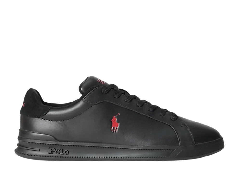 Polo Ralph Lauren Heritage Court 2 Sneaker "Black/Red PP"