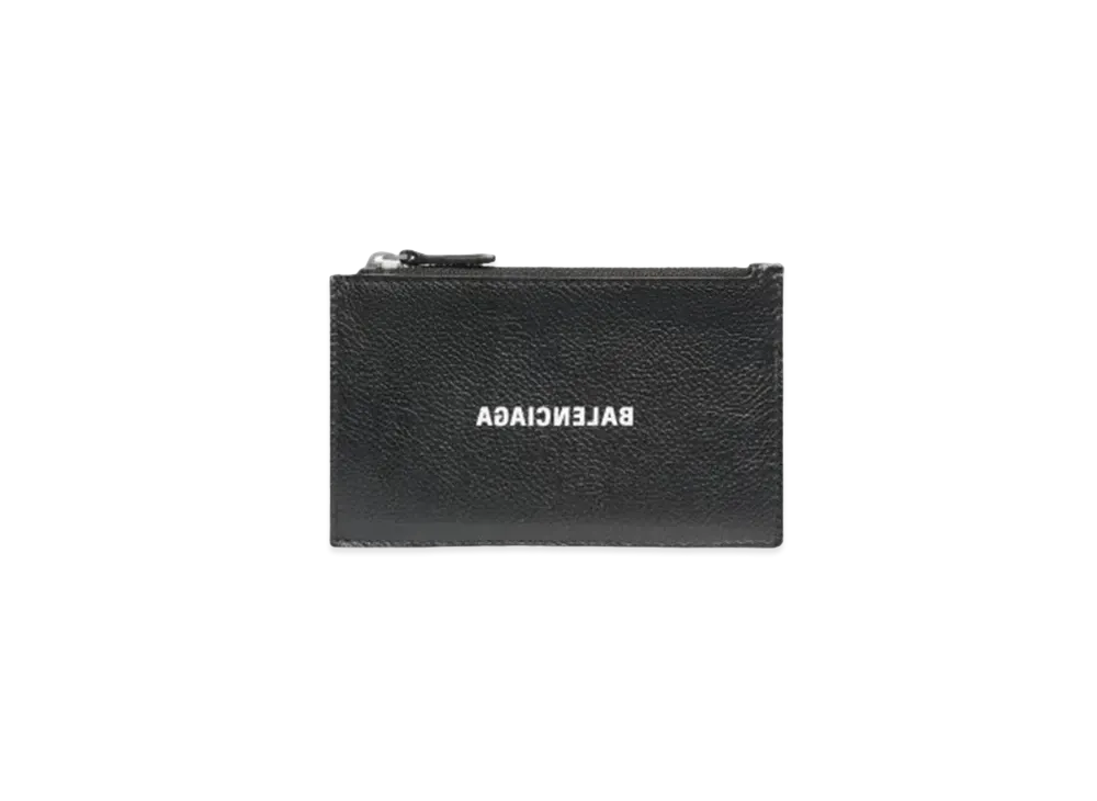 BALENCIAGA Cash Large Long Coin Card Holder "Black"