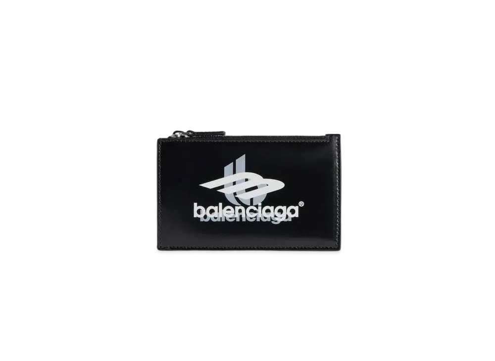 BALENCIAGA Cash Large Long Coin and Card Holder Box "Black/White"