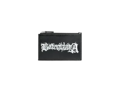 BALENCIAGA Cash Large Long Coin and Card Holder DIY Metal "Black"