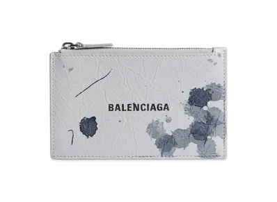 BALENCIAGA Cash Long Coin & Card Holder "Light Grey"