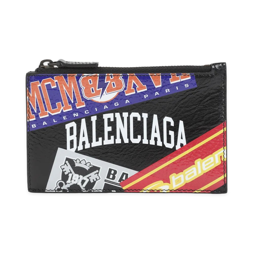 BALENCIAGA Cash Long Coin Card Holder "Black/Multicolor"