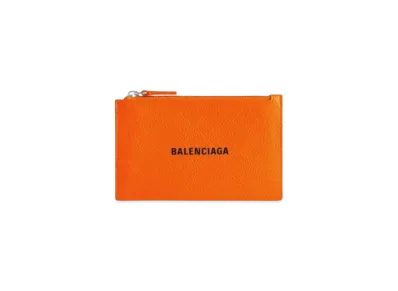 BALENCIAGA Cash Large Long Coin Card Holder "Orange"