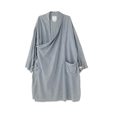 visvim GYALPO ROBE (C/SI CHAMBRAY) "Indigo Stripe"