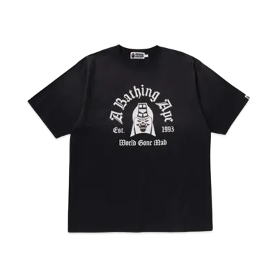 A BATHING APE Washed Effect Tee "Black"