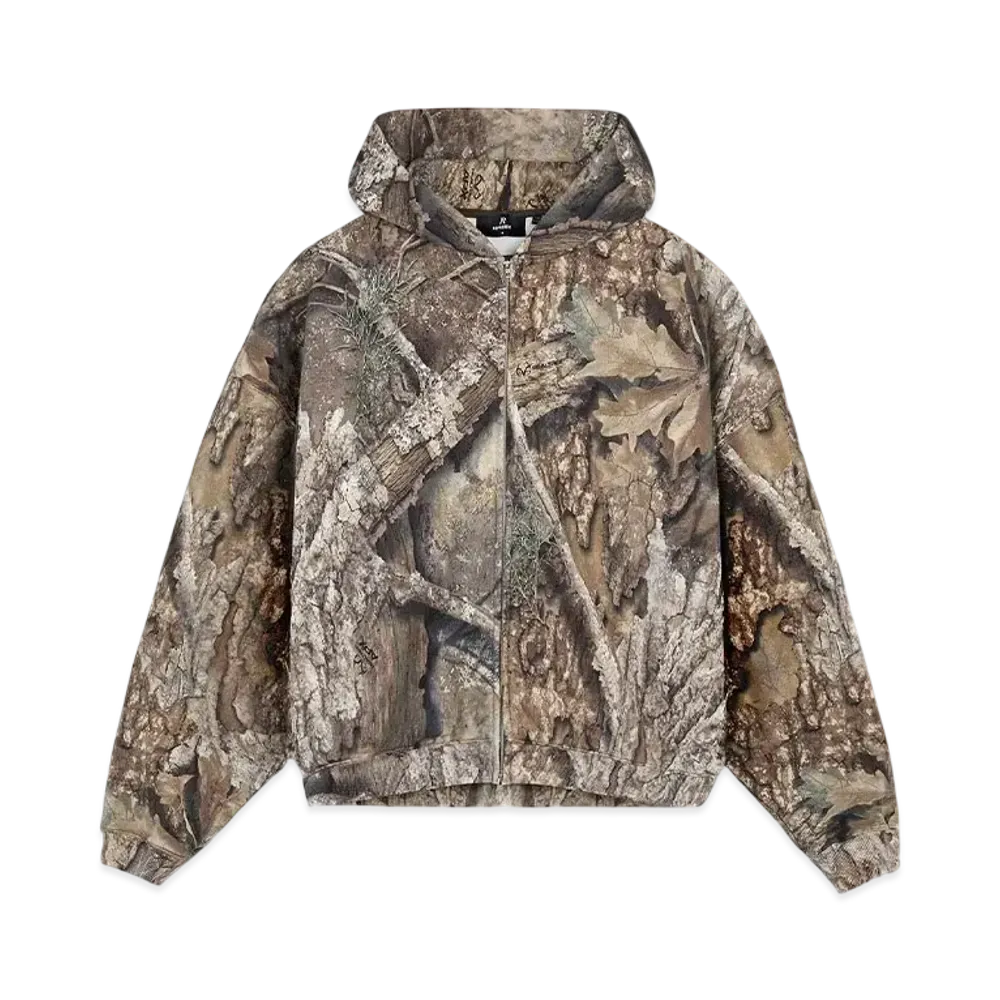 REPRESENT Realtree Zip Up Camo Boxy Hoodie "Camo"