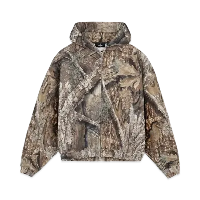 REPRESENT Realtree Zip Up Camo Boxy Hoodie "Camo"