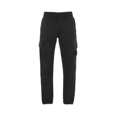 Stone Island 312F2 STRETCH COTTON WOOL SATIN_GHOST PIECE - REGULAR TAPERED FIT "Black"