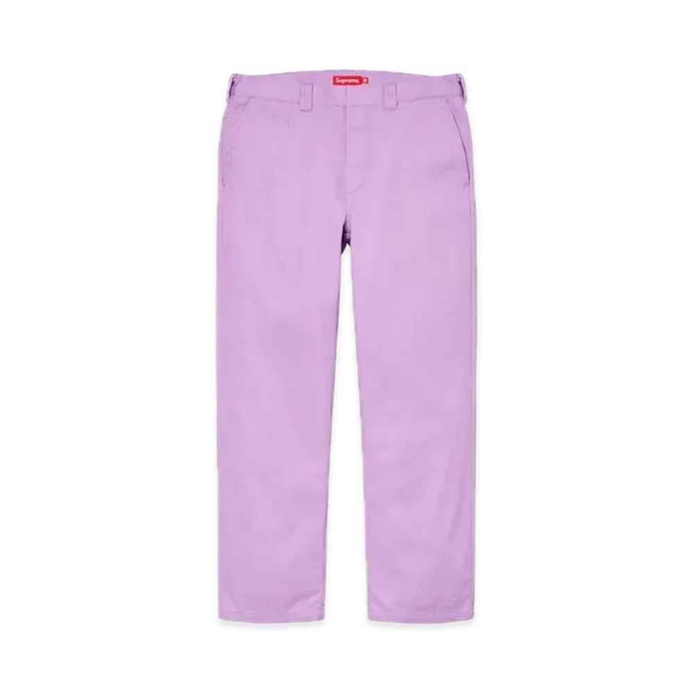 シュプリーム ワーク パンツ "ペール パープル"