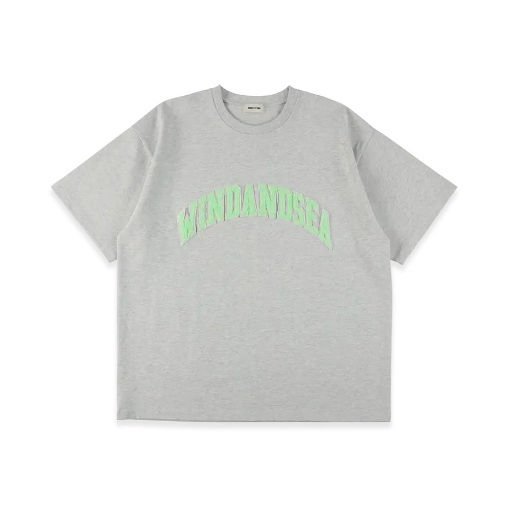 WIND AND SEA Sagara Embroidery College Logo Tee "Gray"