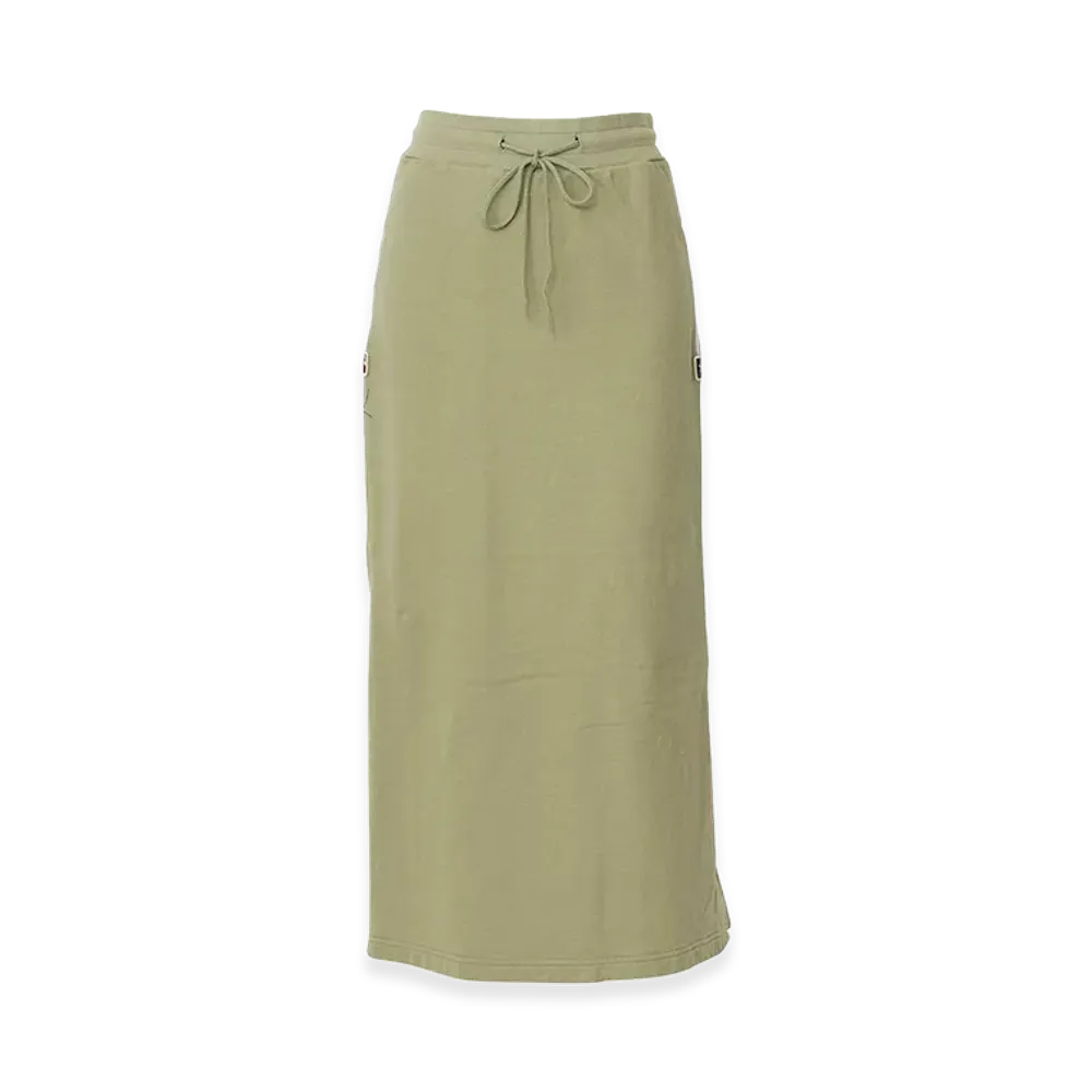 HYSTERIC GLAMOUR Women's SEE NO EVIL Patch Long Skirt "Green"