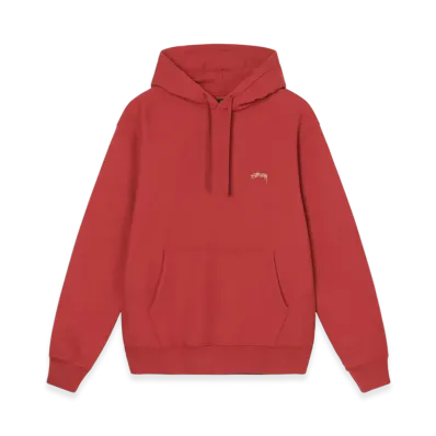 Stussy Stock Logo Hoodie "Red"