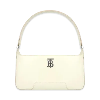 Burberry Leather TB Shoulder Bag "Pale Vanilla"