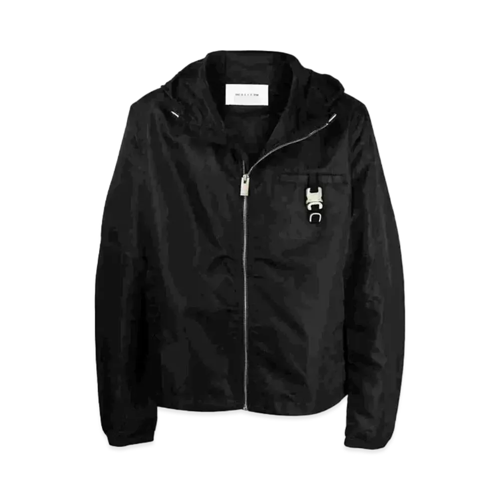 1017 ALYX 9SM Buckle-Detail Zip-Up Hooded Jacket "Black"