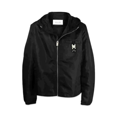 1017 ALYX 9SM Buckle-Detail Zip-Up Hooded Jacket "Black"