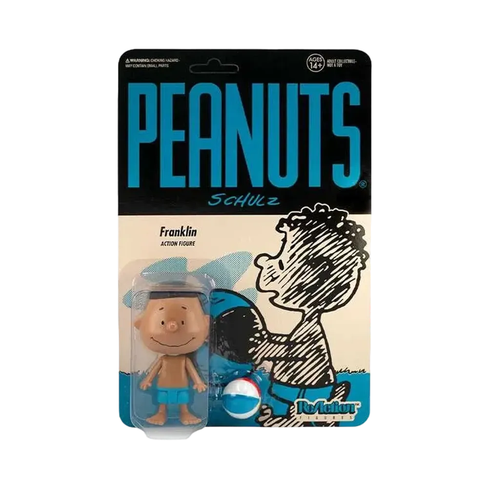 Super7 Peanuts ReAction Action Figure Wave 2 Franklin Beach Ball "Multicolor"