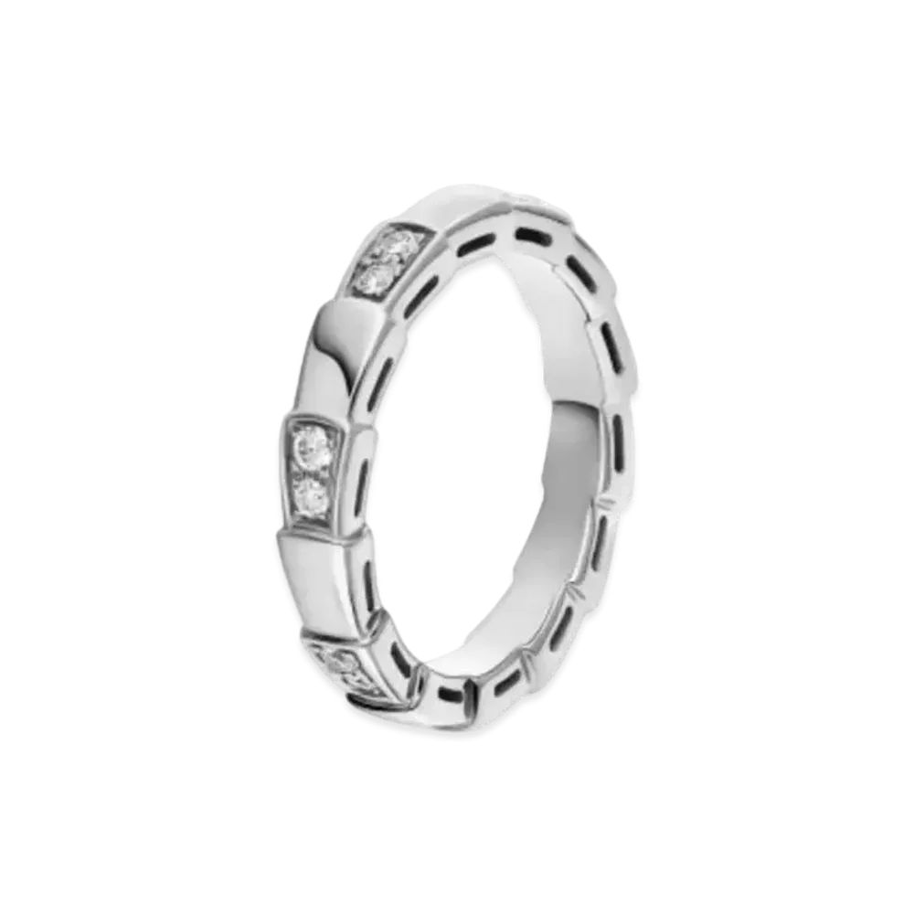 BVLGARI Serpenti Viper Ring Diamond "White Gold"
