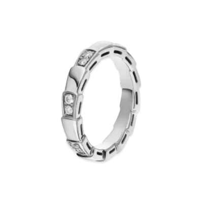 BVLGARI Serpenti Viper Ring Diamond "White Gold"