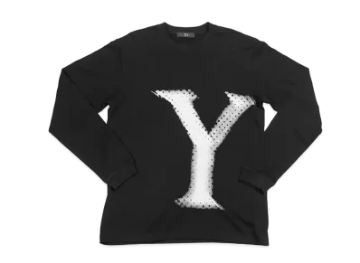 Yohji Yamamoto Y's -ONLINE EXCLUSIVE- Y's LOGO BIG LONG SLEEVE T- SHIRTS "Black"
